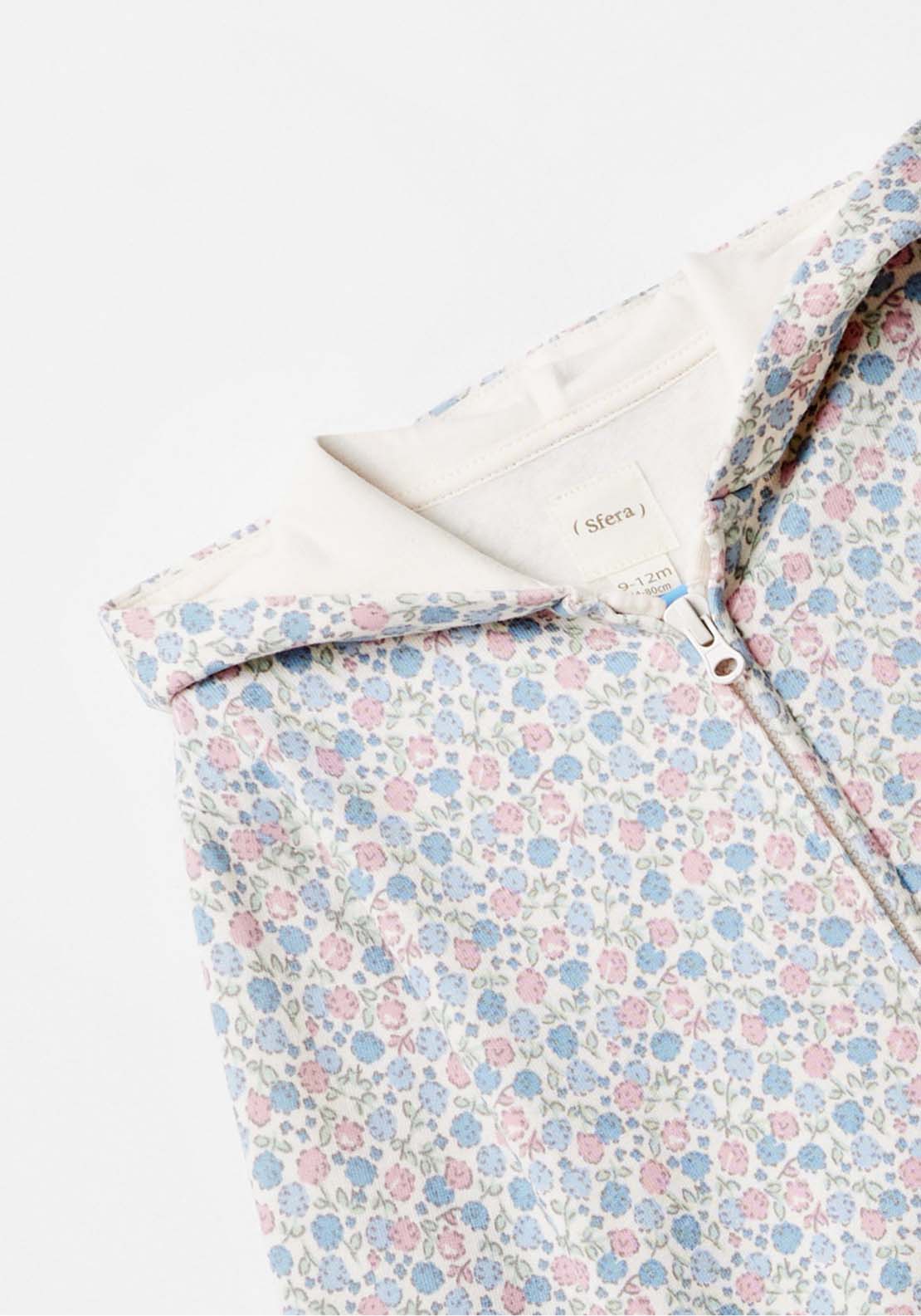 Sfera Long Sleeve Floral Sweatshirt - Blue 2 Shaws Department Stores