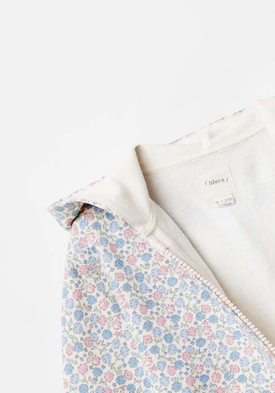 Sfera Long Sleeve Floral Sweatshirt - Blue 4 Shaws Department Stores