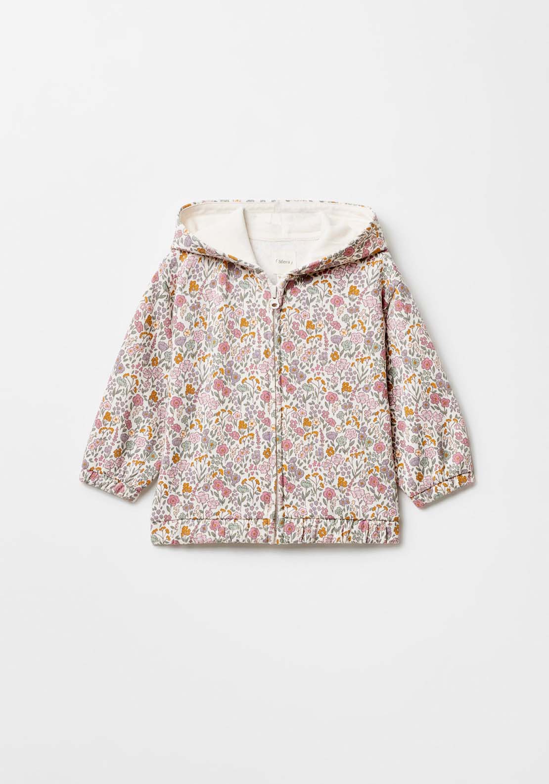 Sfera Baby Girl Floral Jumper With Zip - Beige 1 Shaws Department Stores