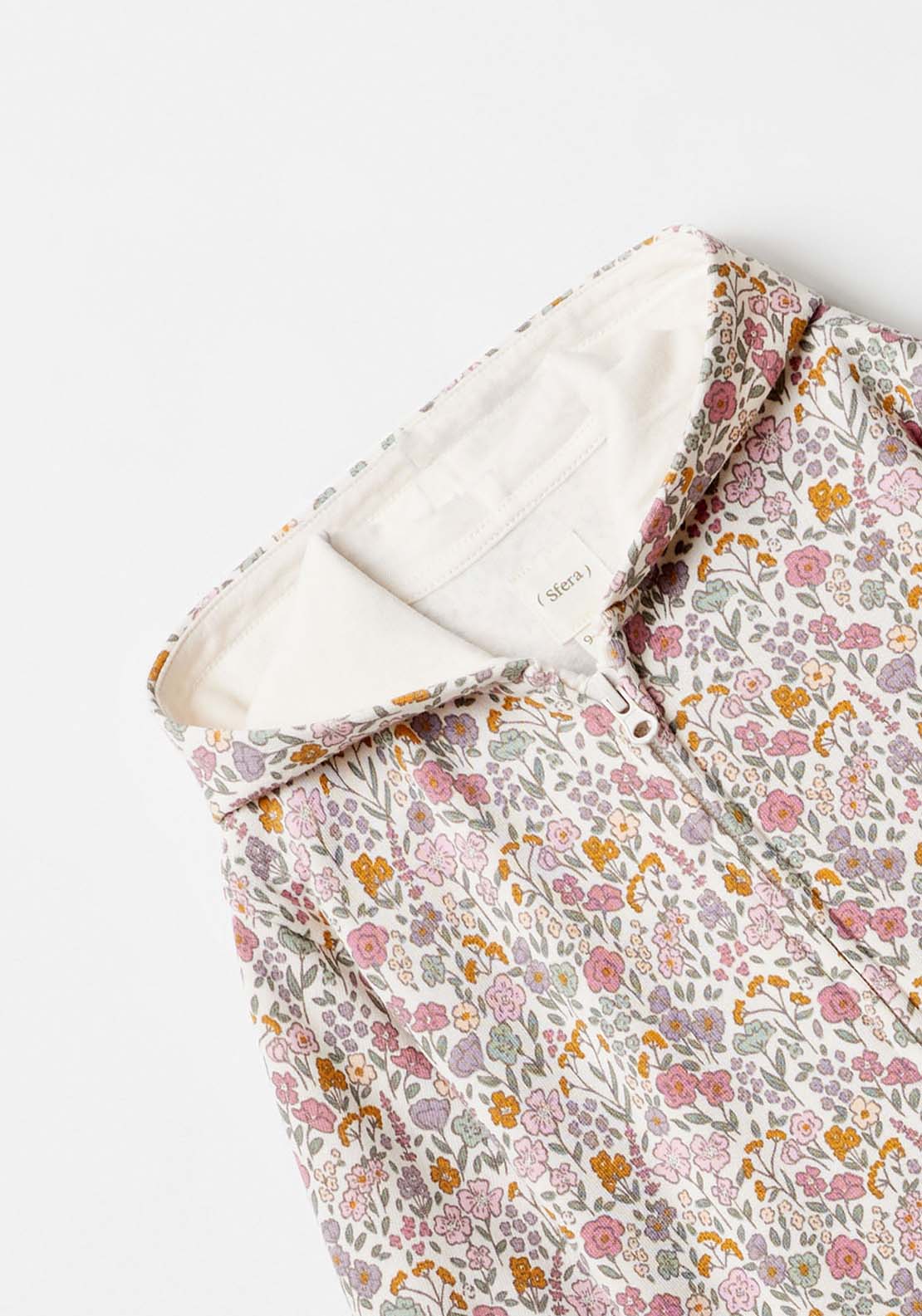 Sfera Baby Girl Floral Jumper With Zip - Beige 5 Shaws Department Stores