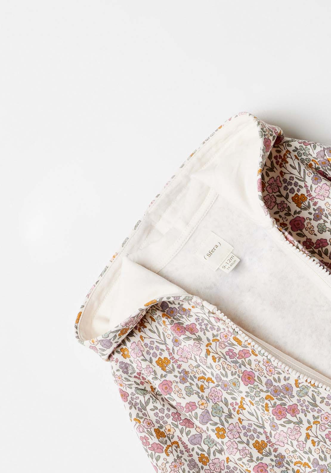 Sfera Baby Girl Floral Jumper With Zip - Beige 3 Shaws Department Stores