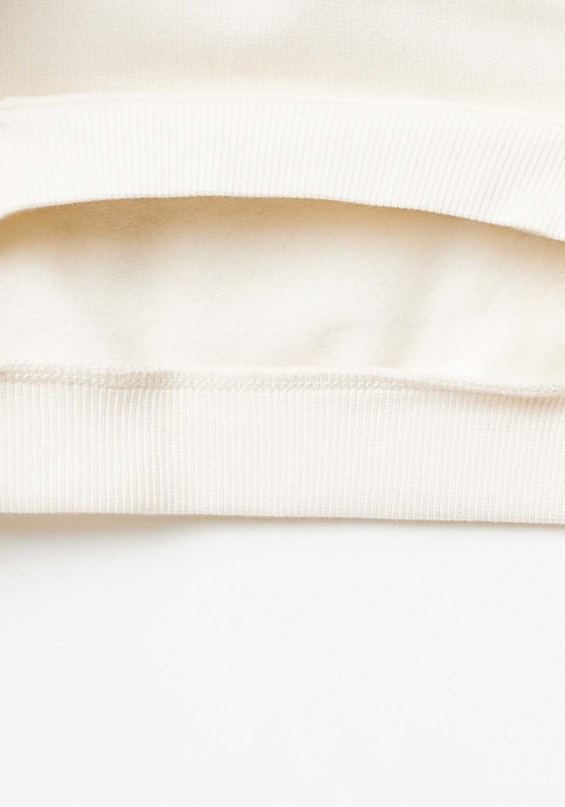 Sfera Long Sleeve Sweatshirt With Ruffles - Beige 4 Shaws Department Stores