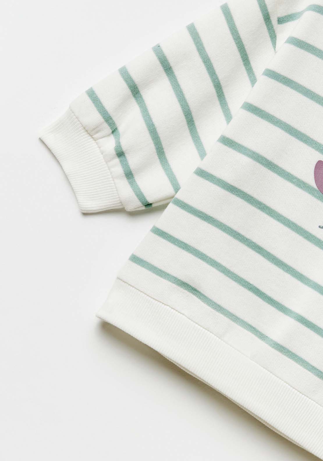 Sfera Stripes sweatshirt - Green Light 2 Shaws Department Stores