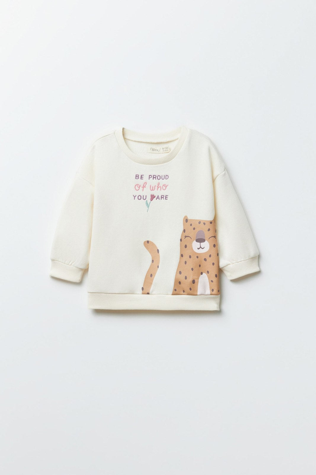 Sfera Leopard sweatshirt - White 1 Shaws Department Stores