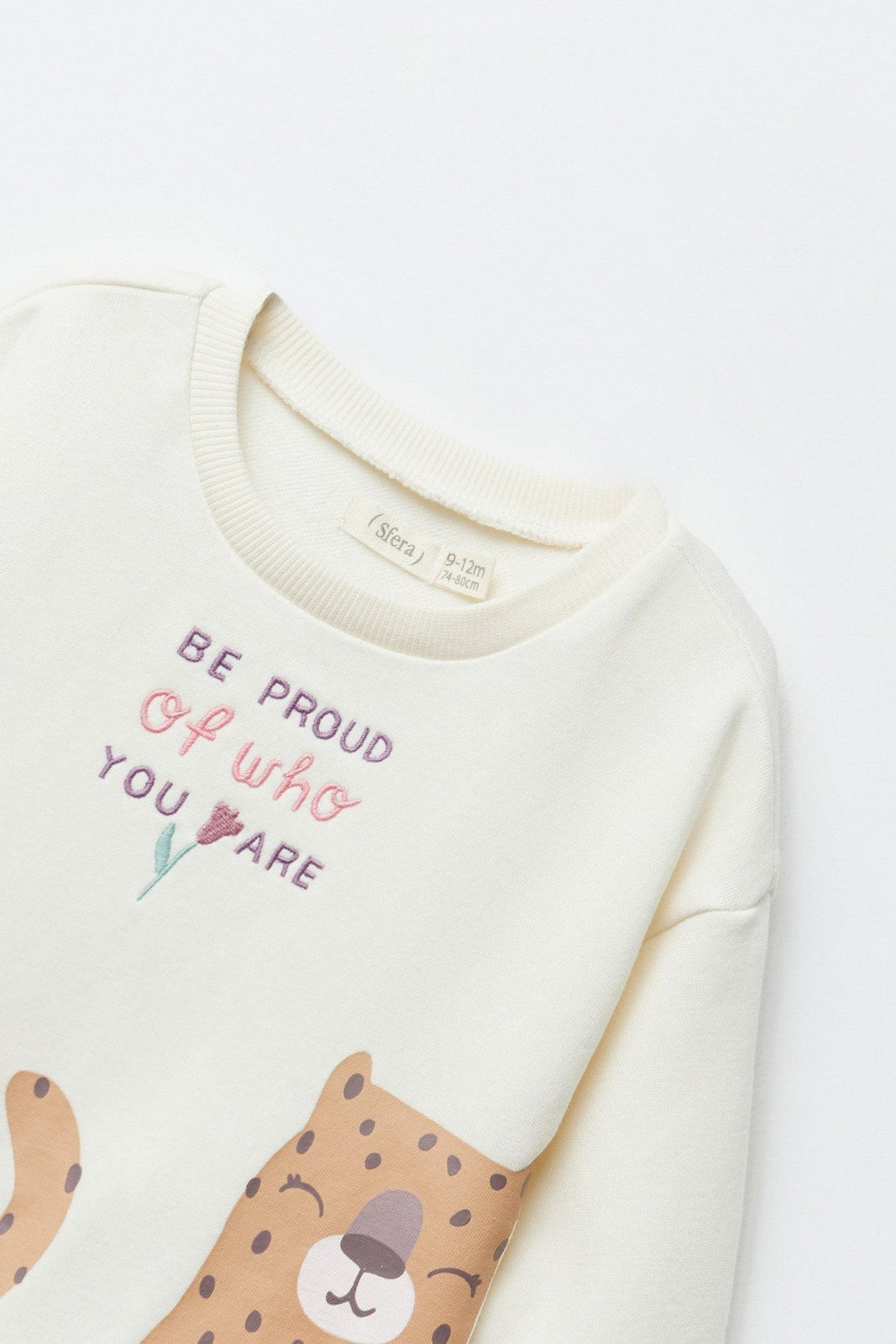 Sfera Leopard sweatshirt - White 2 Shaws Department Stores