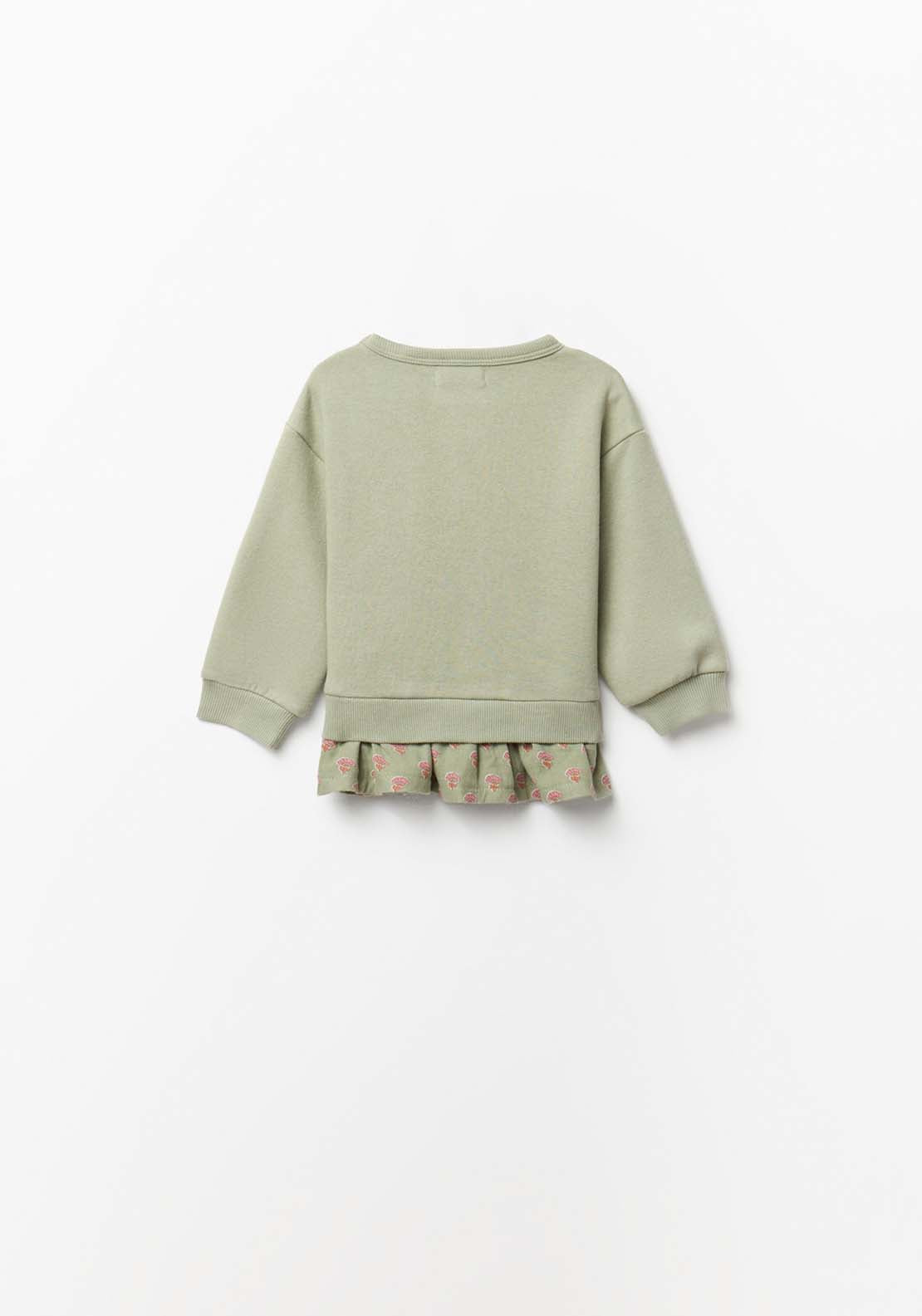 Vase Sweatshirt with Under Shirt - Cream