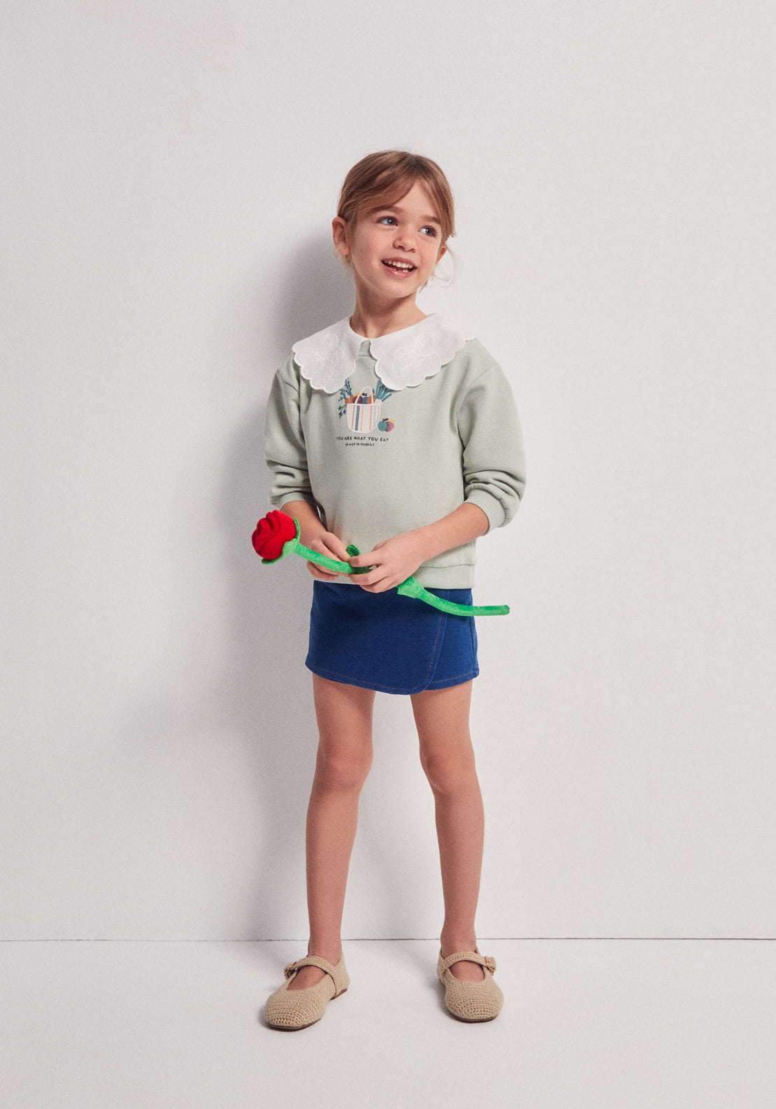 Sfera Basket Patch Sweatshirt - Green 10 Shaws Department Stores
