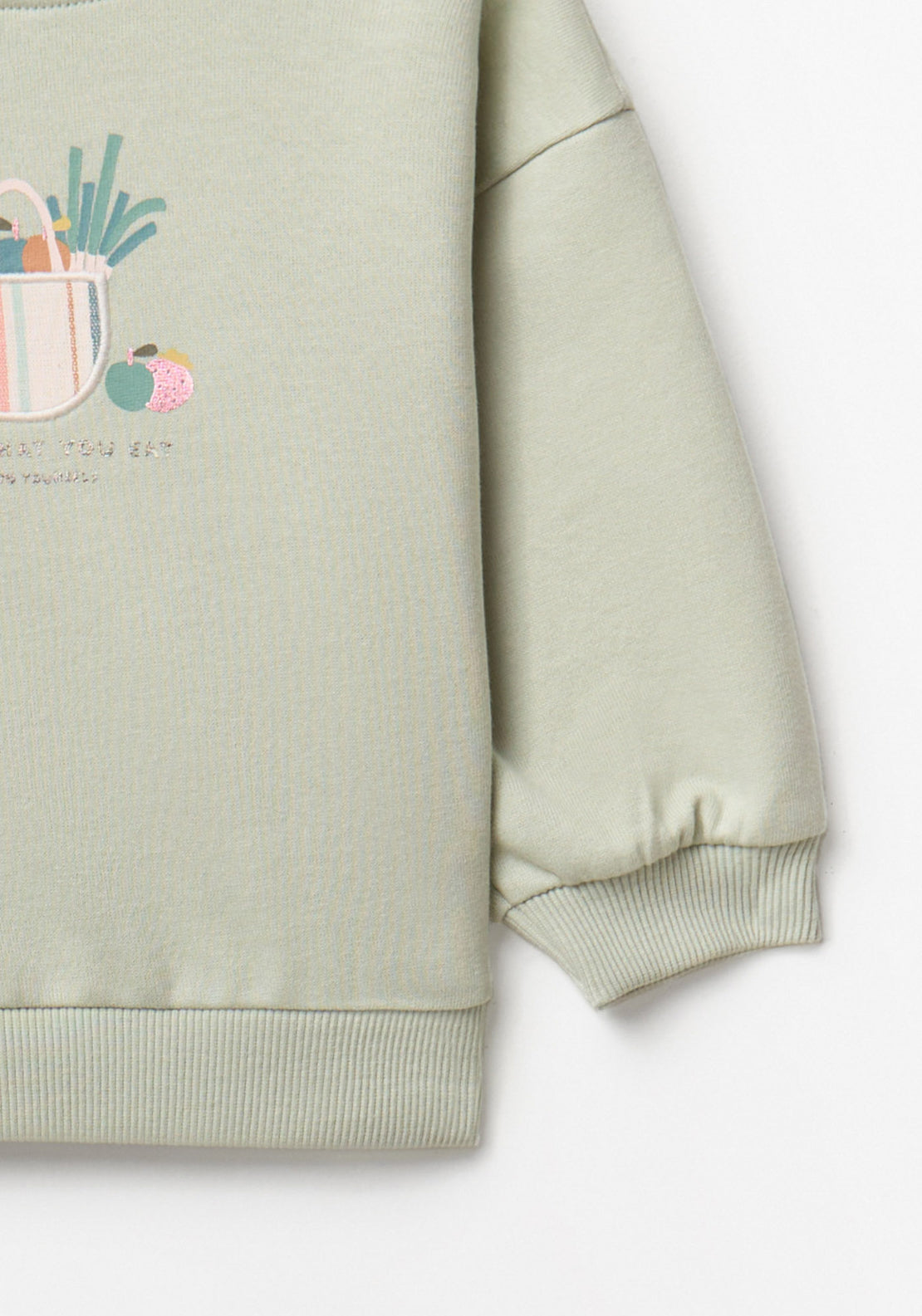 Sfera Basket Patch Sweatshirt - Green 11 Shaws Department Stores