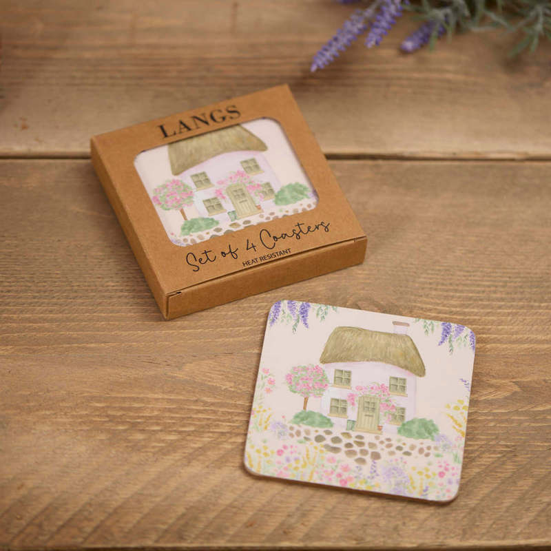 The Home Collection Cottage Garden Scene Heat Resistant Coaster Box Of 4 - Multi 1 Shaws Department Stores