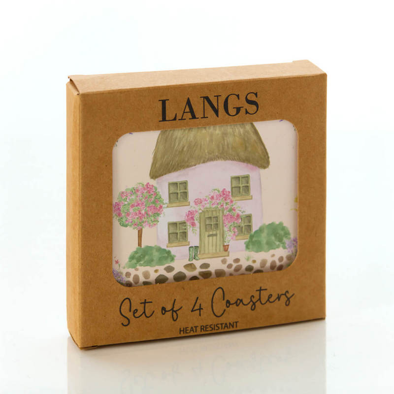 The Home Collection Cottage Garden Scene Heat Resistant Coaster Box Of 4 - Multi 3 Shaws Department Stores