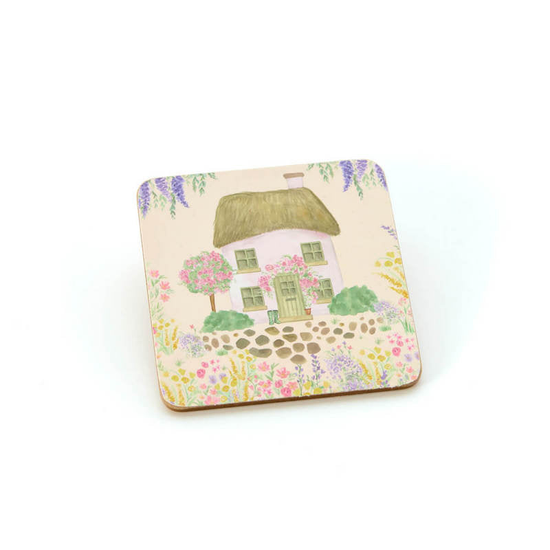 The Home Collection Cottage Garden Scene Heat Resistant Coaster Box Of 4 - Multi 2 Shaws Department Stores