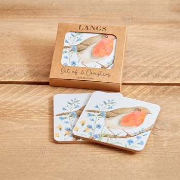 The Home Collection Robin Forget Me Not Coasters - Set Of 4 Heat Resistant 2 Shaws Department Stores
