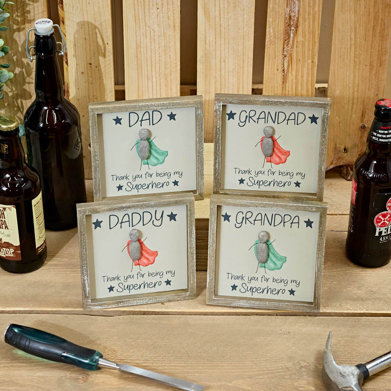 The Home Collection Superhero Framed Wooden Plaque With Resin Cape - 4 Designs 1 Shaws Department Stores