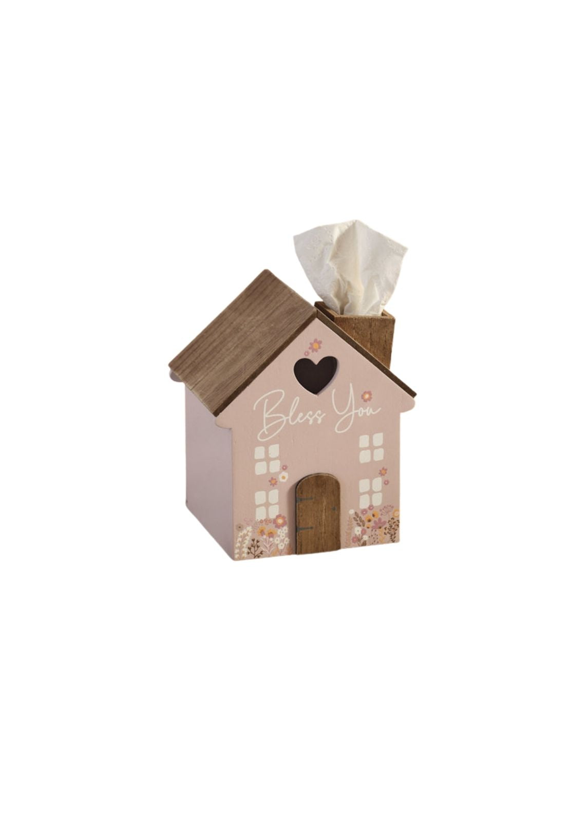 The Home Collection Floral Tissue House Box - Pink 2 Shaws Department Stores