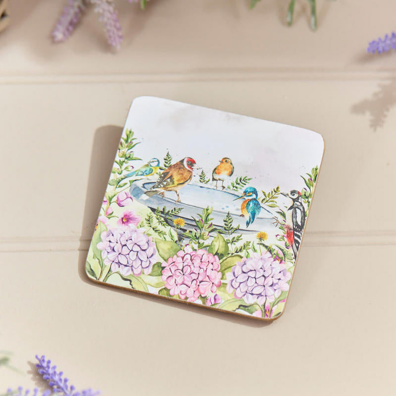 The Home Collection Floral Feathered Birds With Bath Heat Resistant Coaster Box Of 4 - Multi 2 Shaws Department Stores
