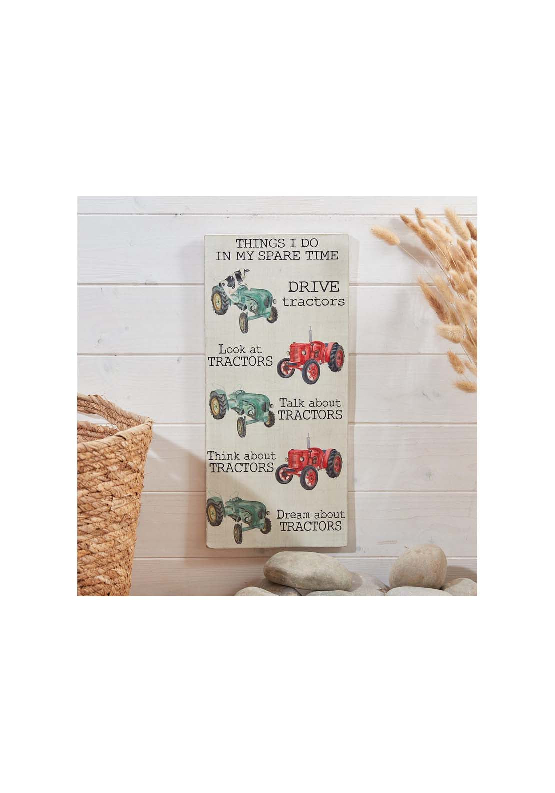 The Home Collection Tractor Long Plaque Wooden 1 Shaws Department Stores