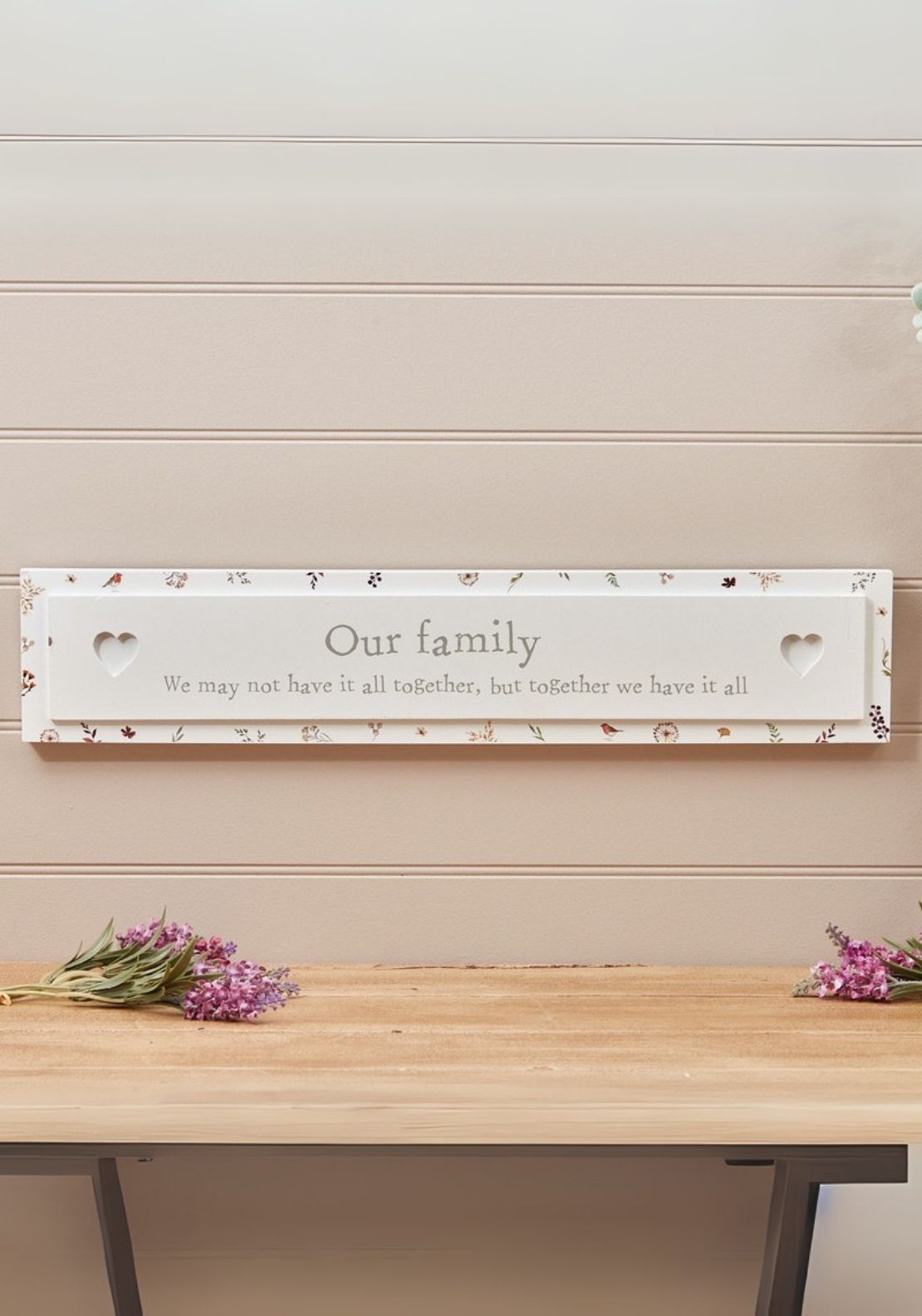 The Home Collection Family Long Plaque - Together We Have It All Sign 1 Shaws Department Stores