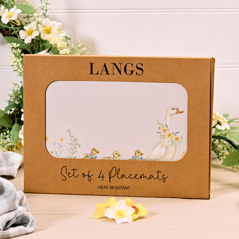 The Home Collection Goose With Ducklings Floral Heat Resistant Placemat Box Of 4 - Multi 1 Shaws Department Stores