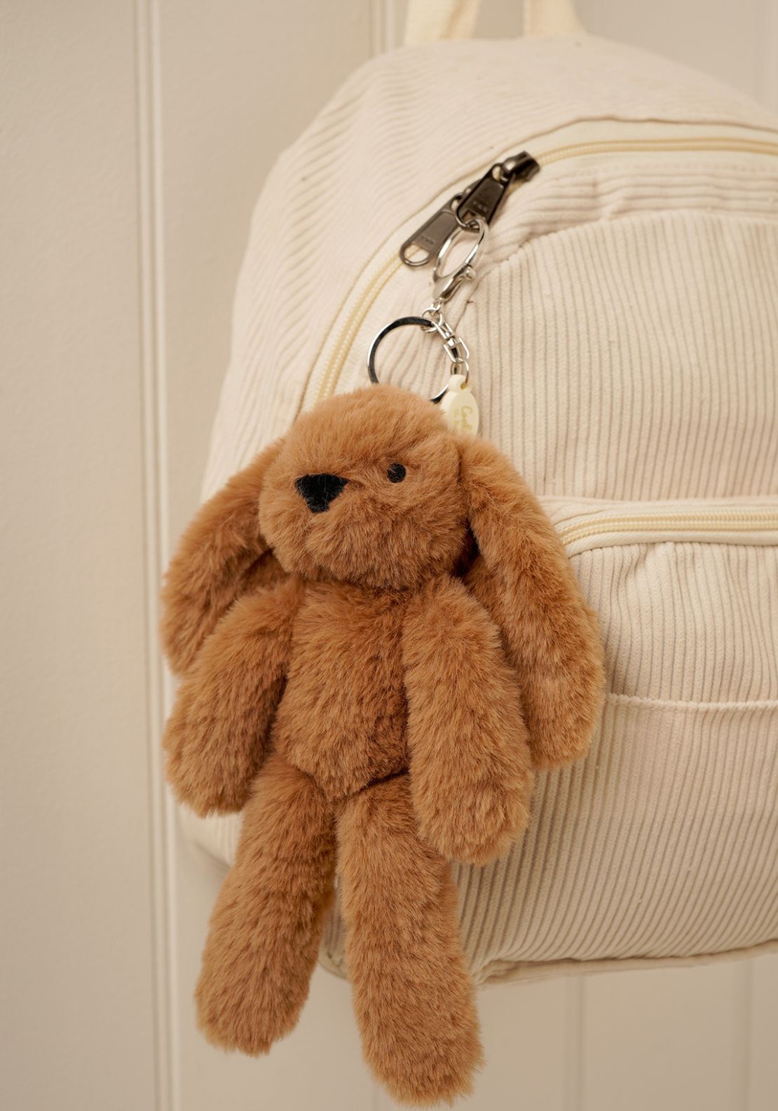 Softies Cookie The Plush Dark Brown Bunny Keyring - Brown 1 Shaws Department Stores