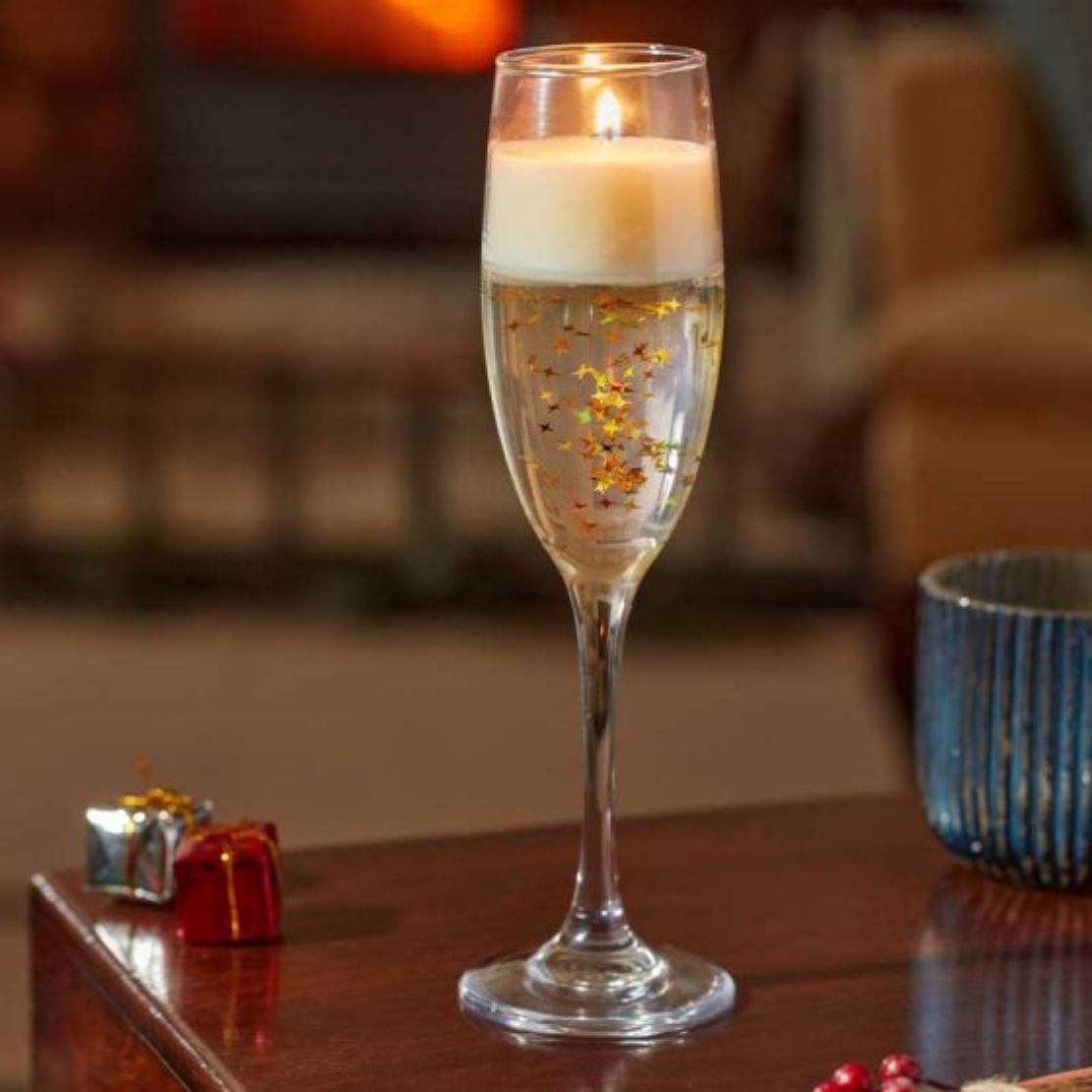 The Home Christmas Champagne Flute Candle 1 Shaws Department Stores