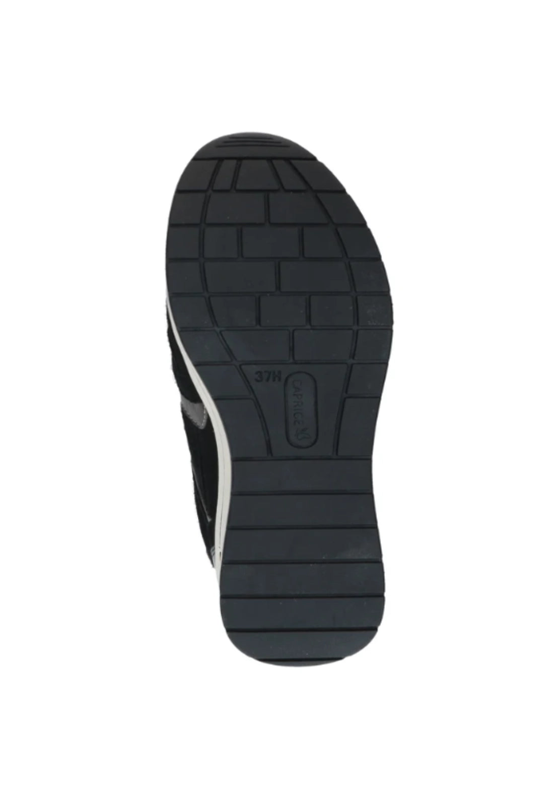 Wedge Side Zip Metallic Trim Trainer - Black