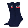 Levis Regular Cut Sportswear Logo Socks - Navy Blue