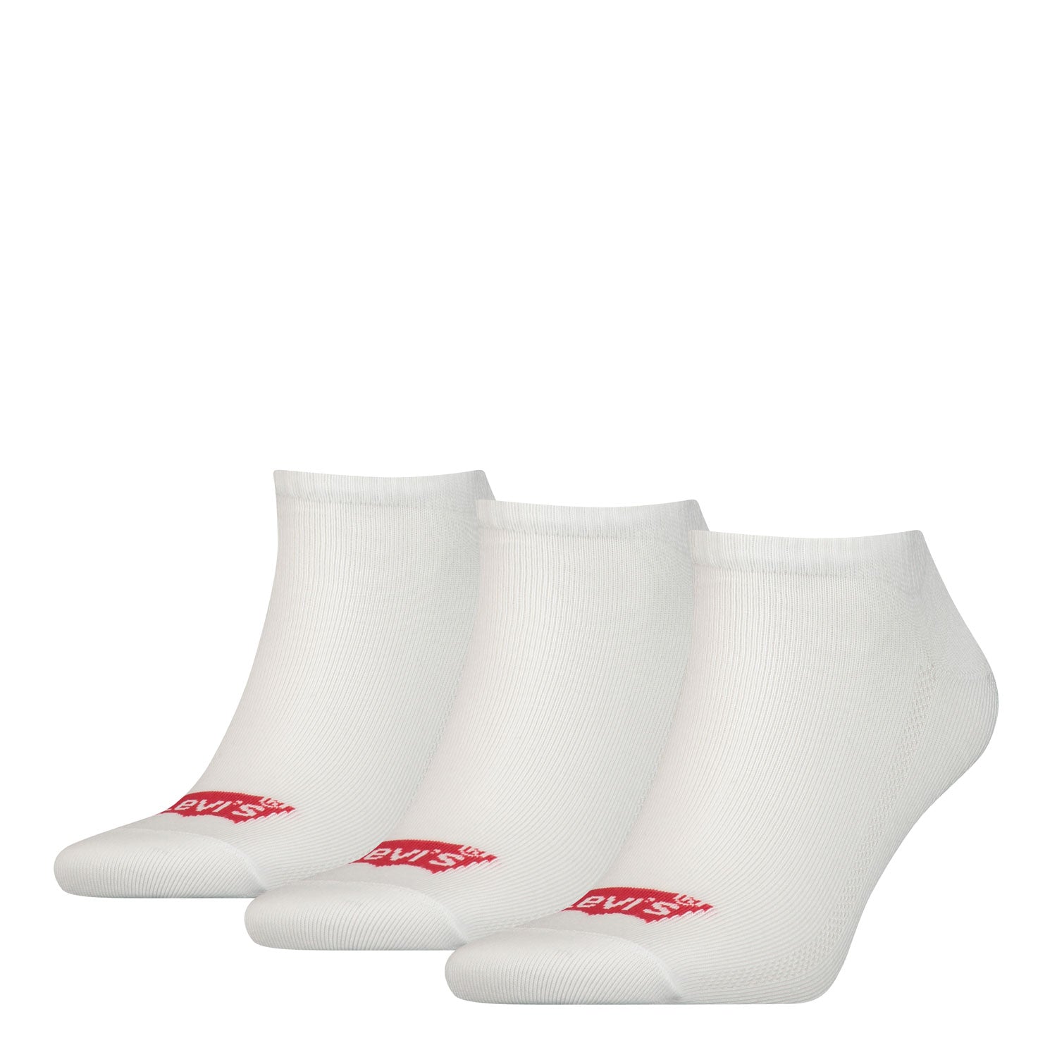 Levis Levis Low Cut Batwing Logo 3 Pack Socks - White 1 Shaws Department Stores