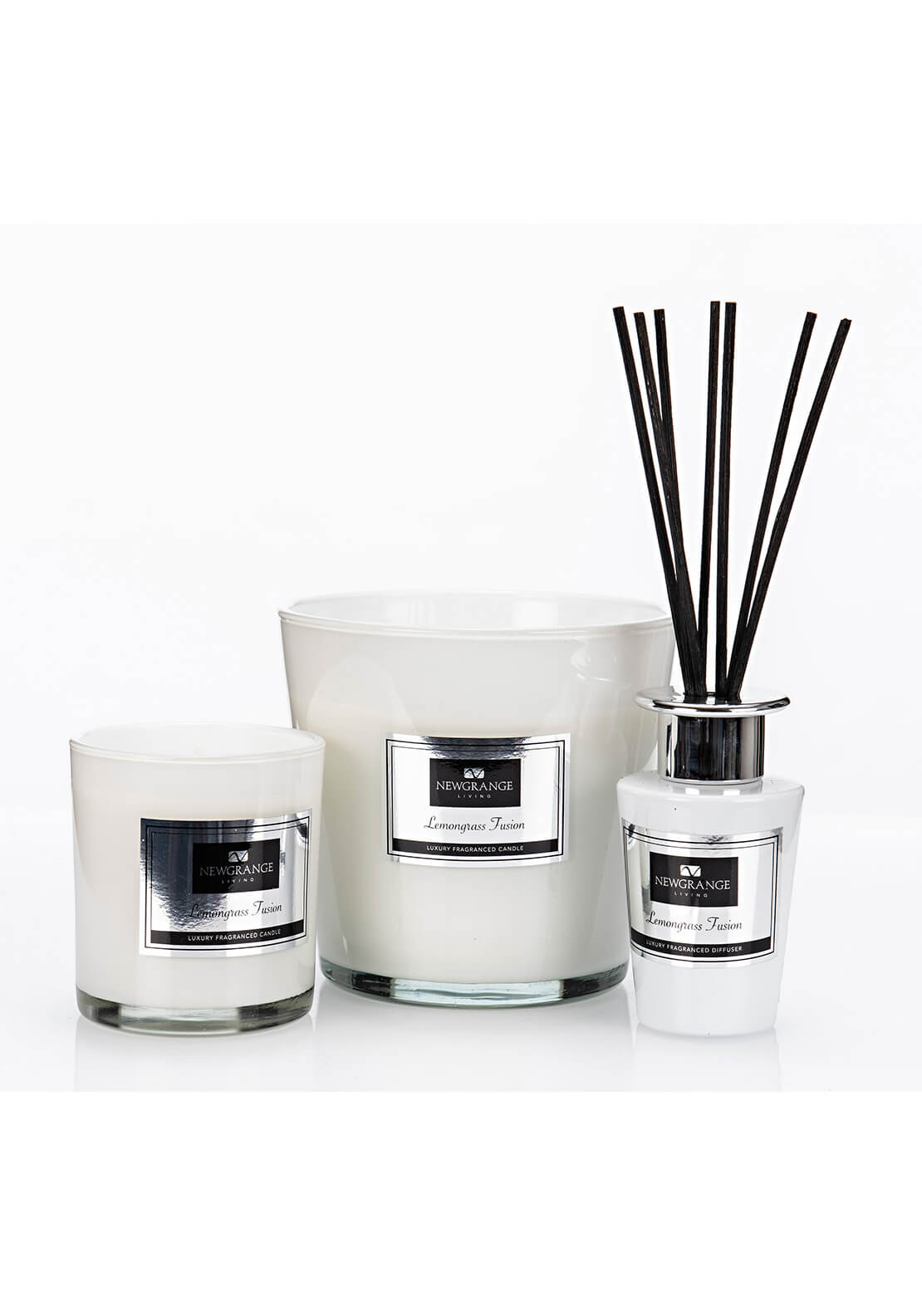Newgrange Living Lemongrass Fusion Luxury Candle &amp; Diffuser Set 1 Shaws Department Stores