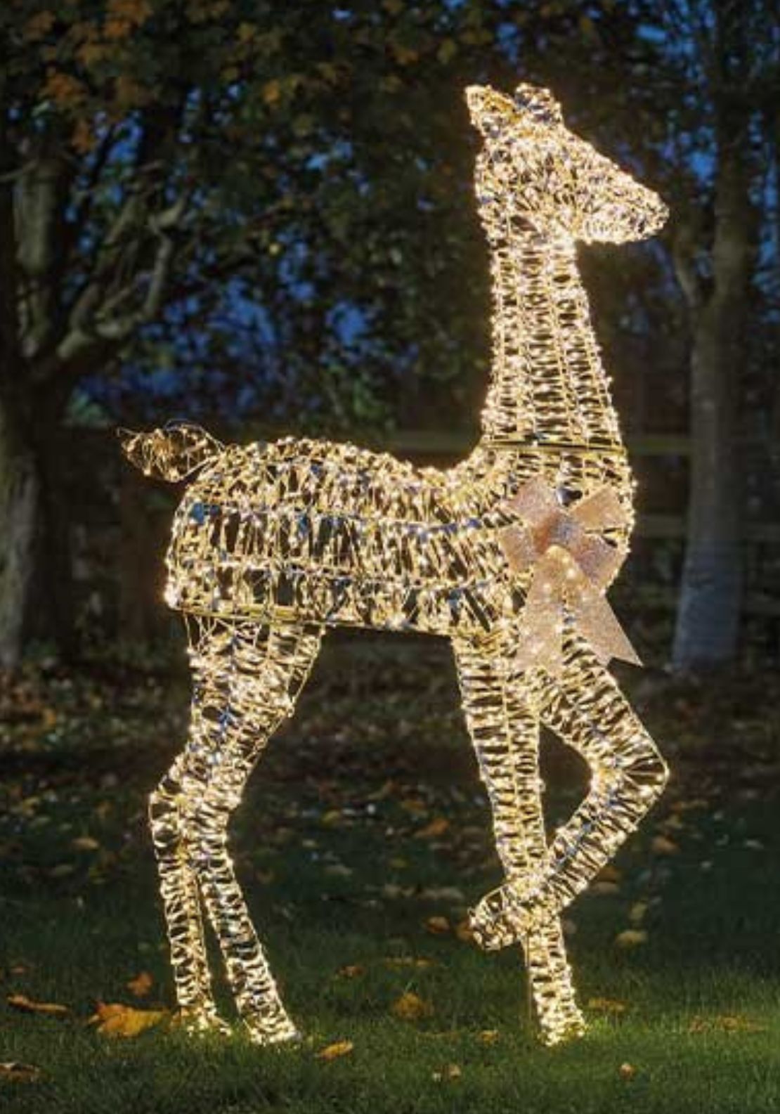 The Home Christmas LED Twist Doe - Gold 2 Shaws Department Stores