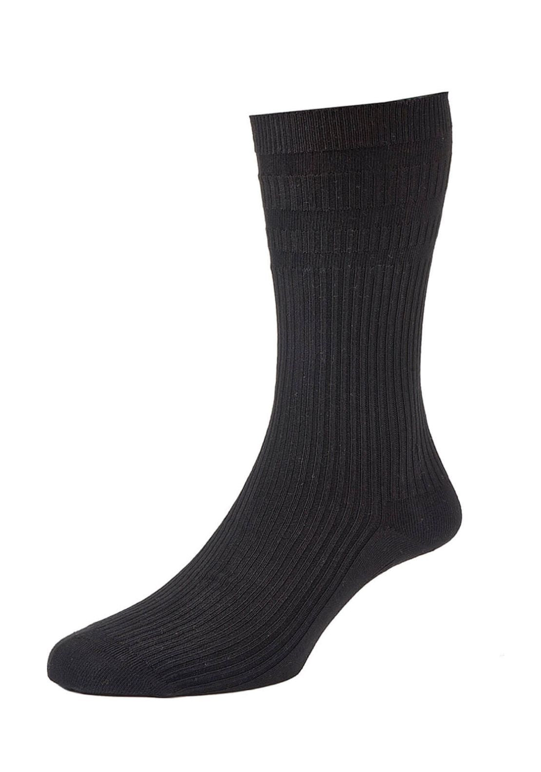 Hj Hall Softop Cotton Rich Socks - Black 1 Shaws Department Stores