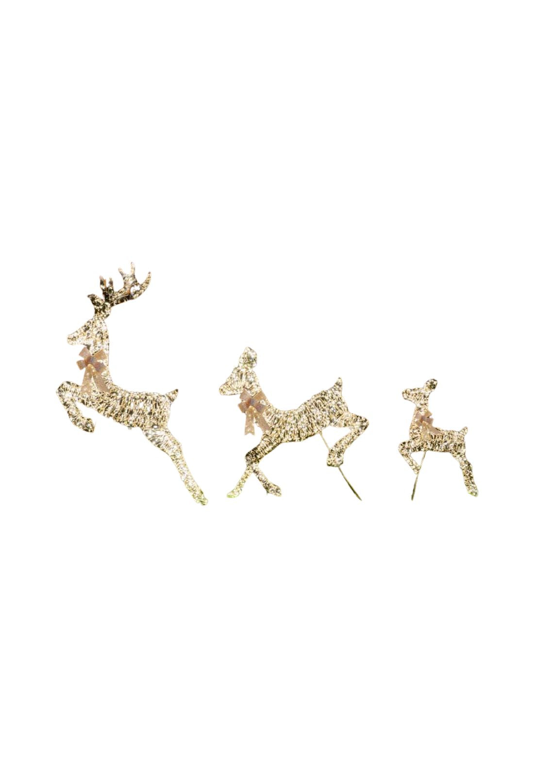 The Home Christmas LED Leaping Deer Family - Gold 1 Shaws Department Stores