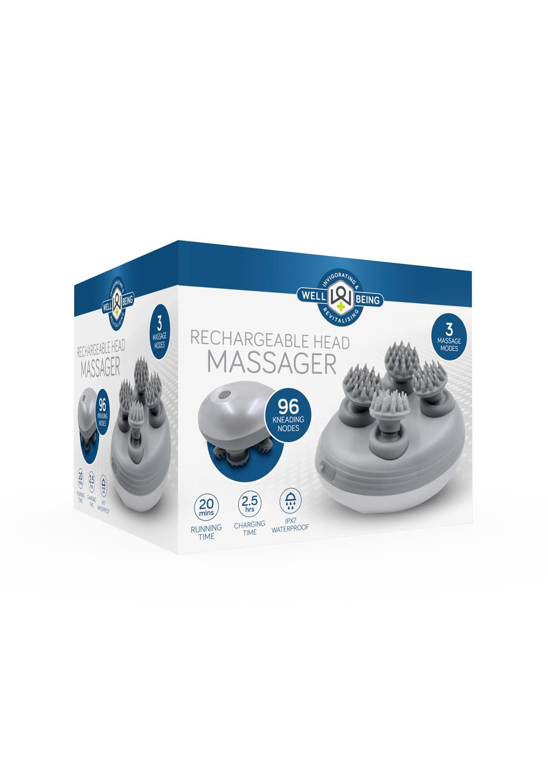 Rechargeable Head Massager - Grey