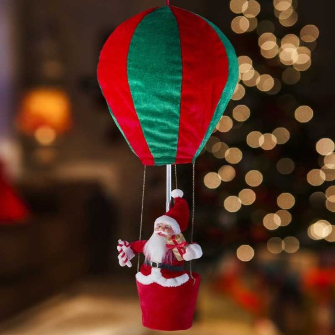 The Home Christmas Santa Hot Air Balloon Decoration 2 Shaws Department Stores