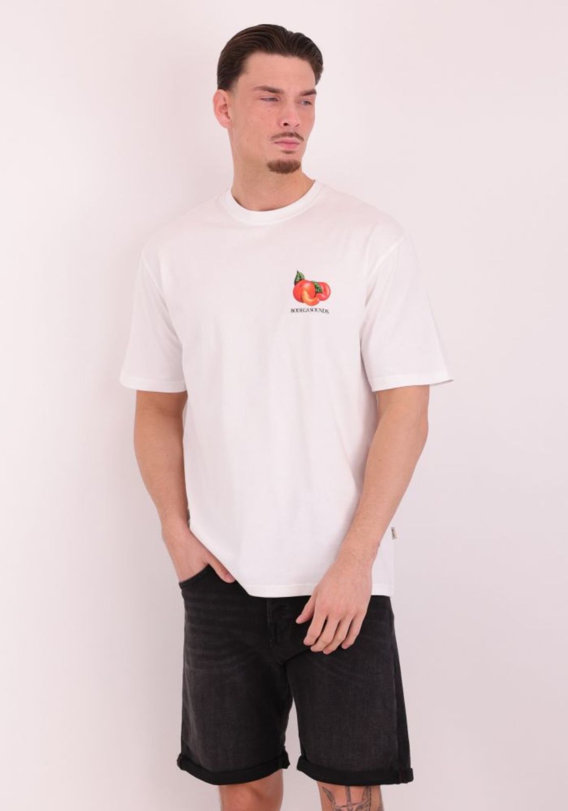 Only &amp; Sons Tasty Print Tee - White 1 Shaws Department Stores