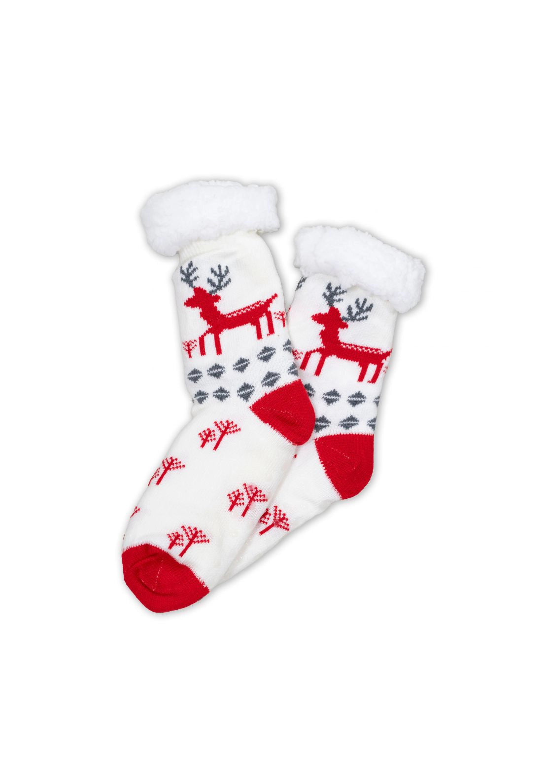 Passion Accessories Christmas Snuggle Socks - White Deer 1 Shaws Department Stores