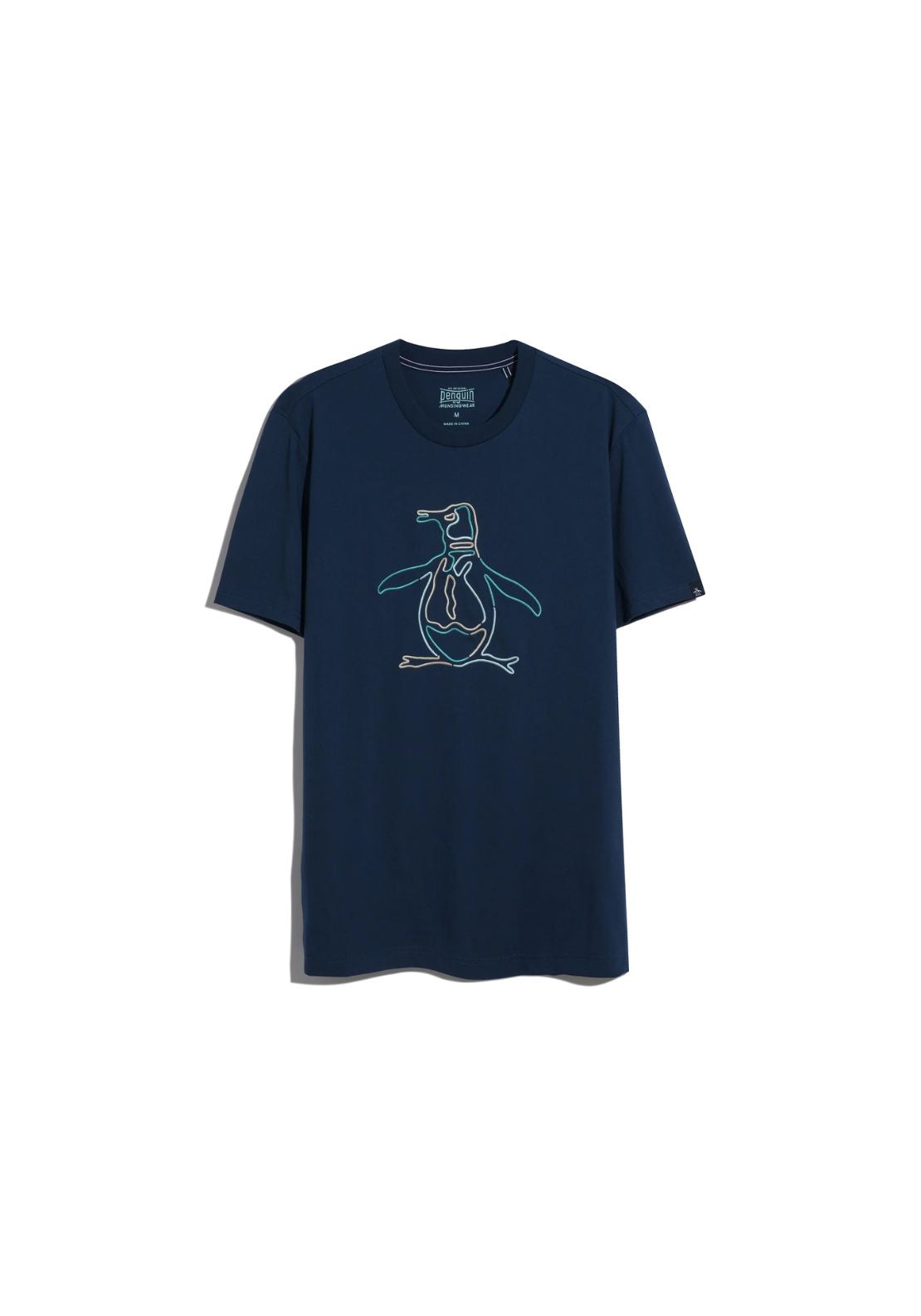 Penguin Outline Pete Graphic T-Shirt - 485 Sargasso Sea 4 Shaws Department Stores