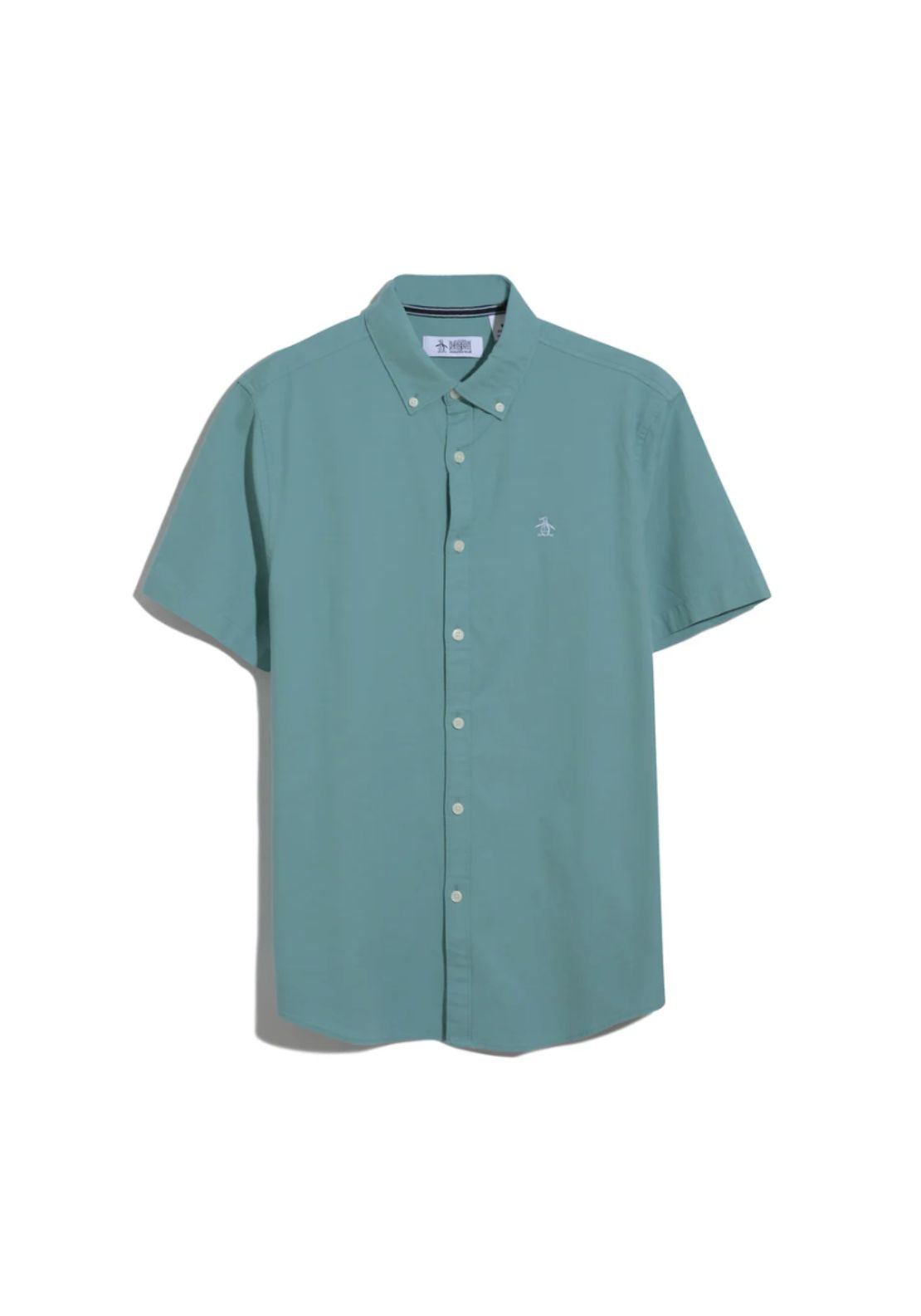 Penguin Short Sleeve Oxford Shirt - 428 Aquarelle 5 Shaws Department Stores
