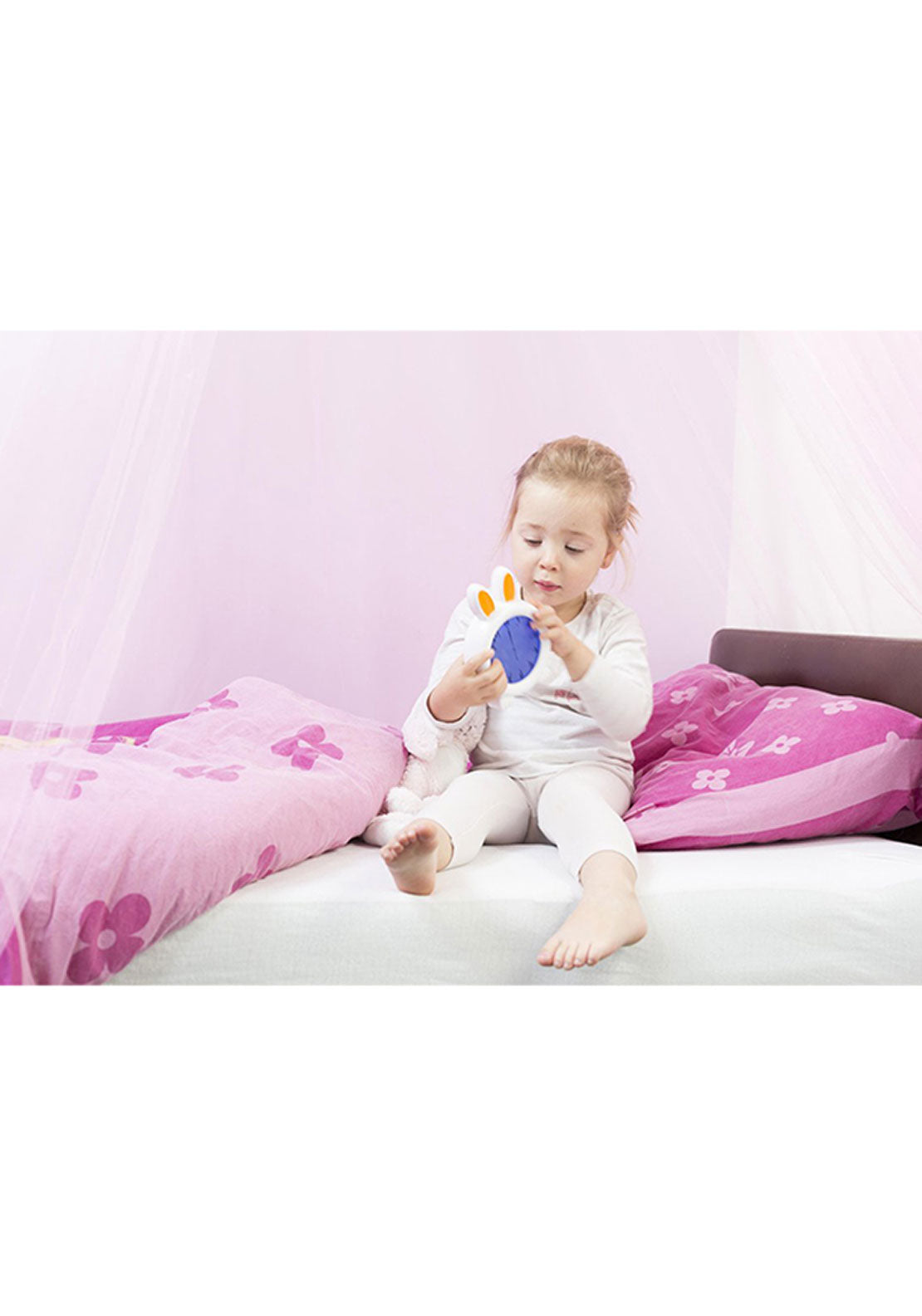 Alecto Bunny Sleep Training Nightlight &amp; Alarm Clock | Bc100 5 Shaws Department Stores