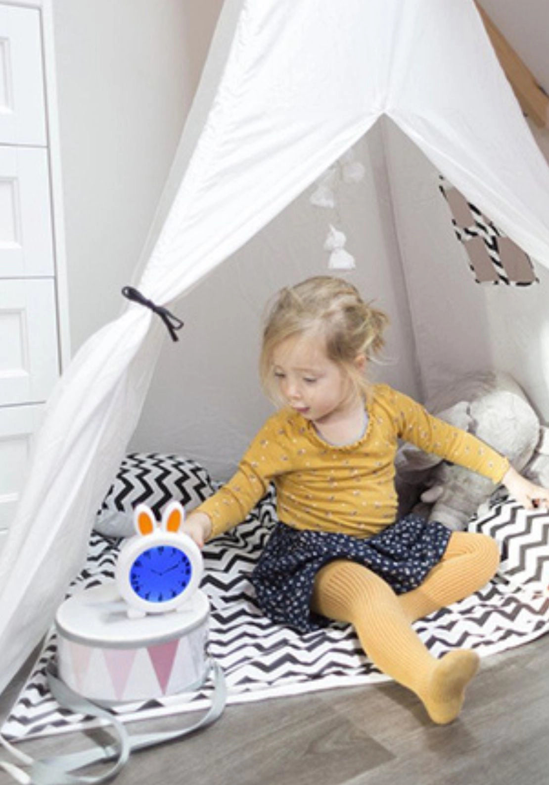 Alecto Bunny Sleep Training Nightlight &amp; Alarm Clock | Bc100 3 Shaws Department Stores