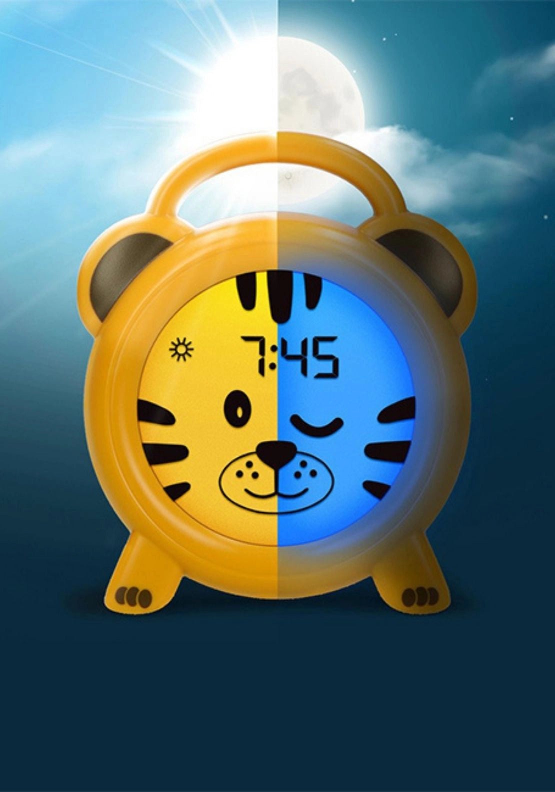 Alecto Tiger Sleep Training Night Light &amp; Alarm Clock 3 Shaws Department Stores