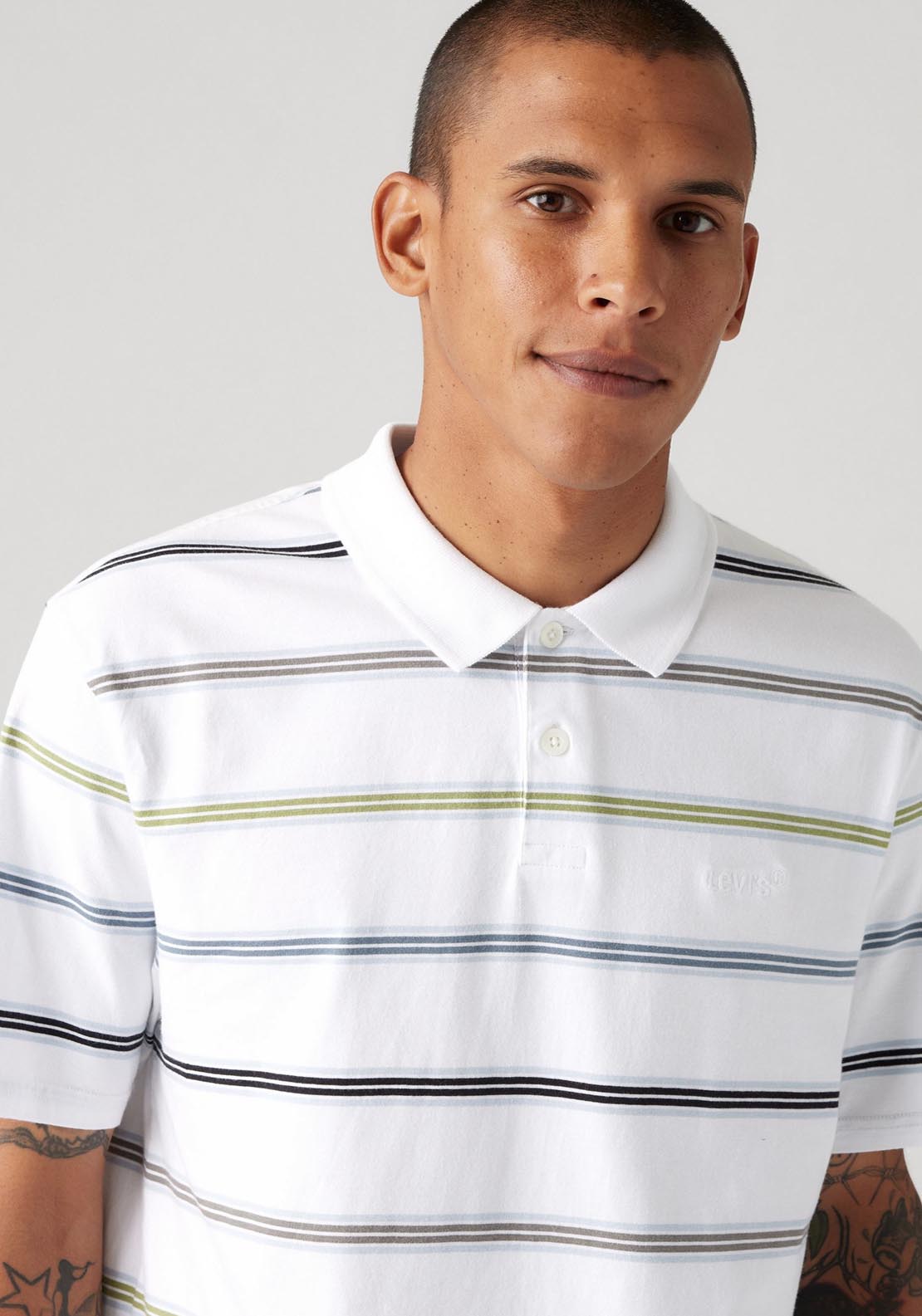 Levis Polo Shirt - Rowan Stripe Bright 2 Shaws Department Stores