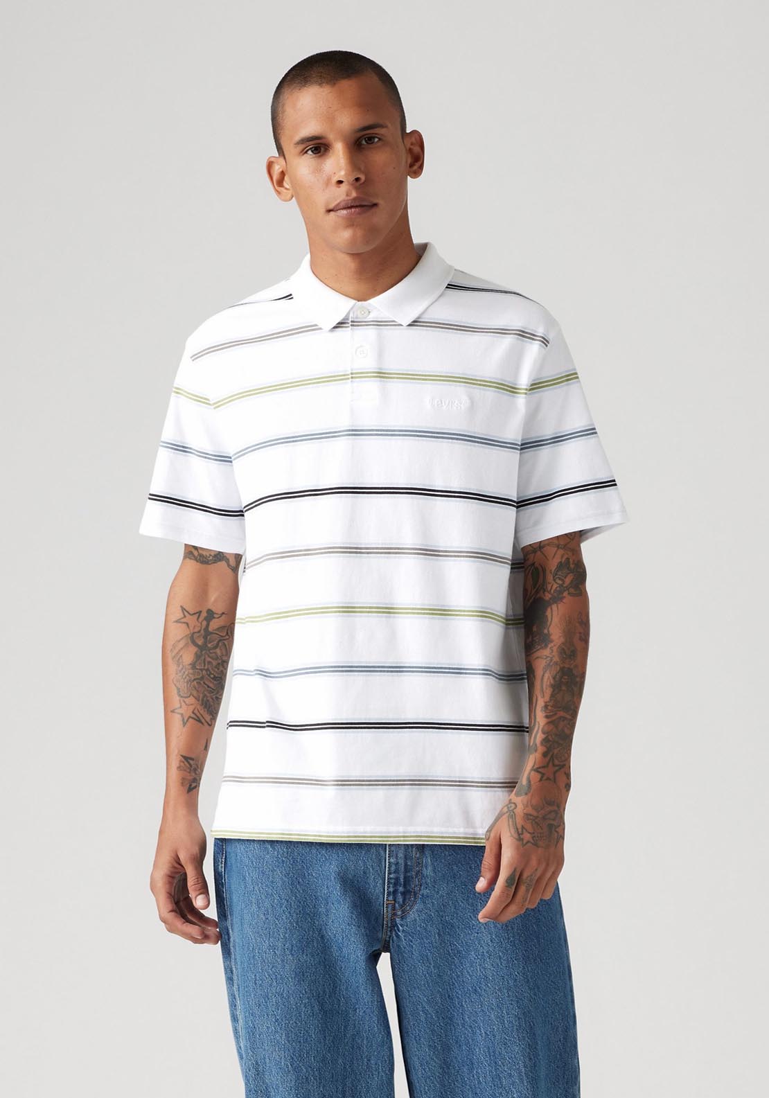 Levis Polo Shirt - Rowan Stripe Bright 1 Shaws Department Stores