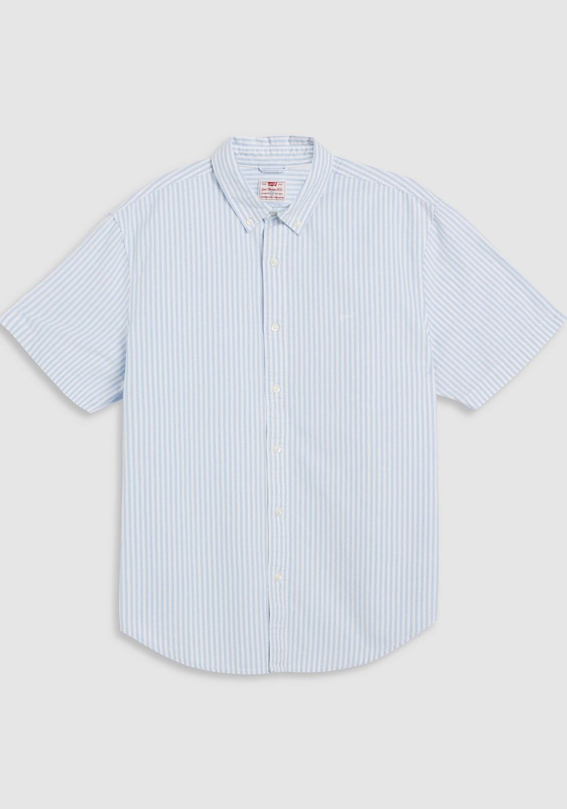 Levis Short Sleeve Authentic Button-Down Shirt - Waylon Stripe Della 4 Shaws Department Stores