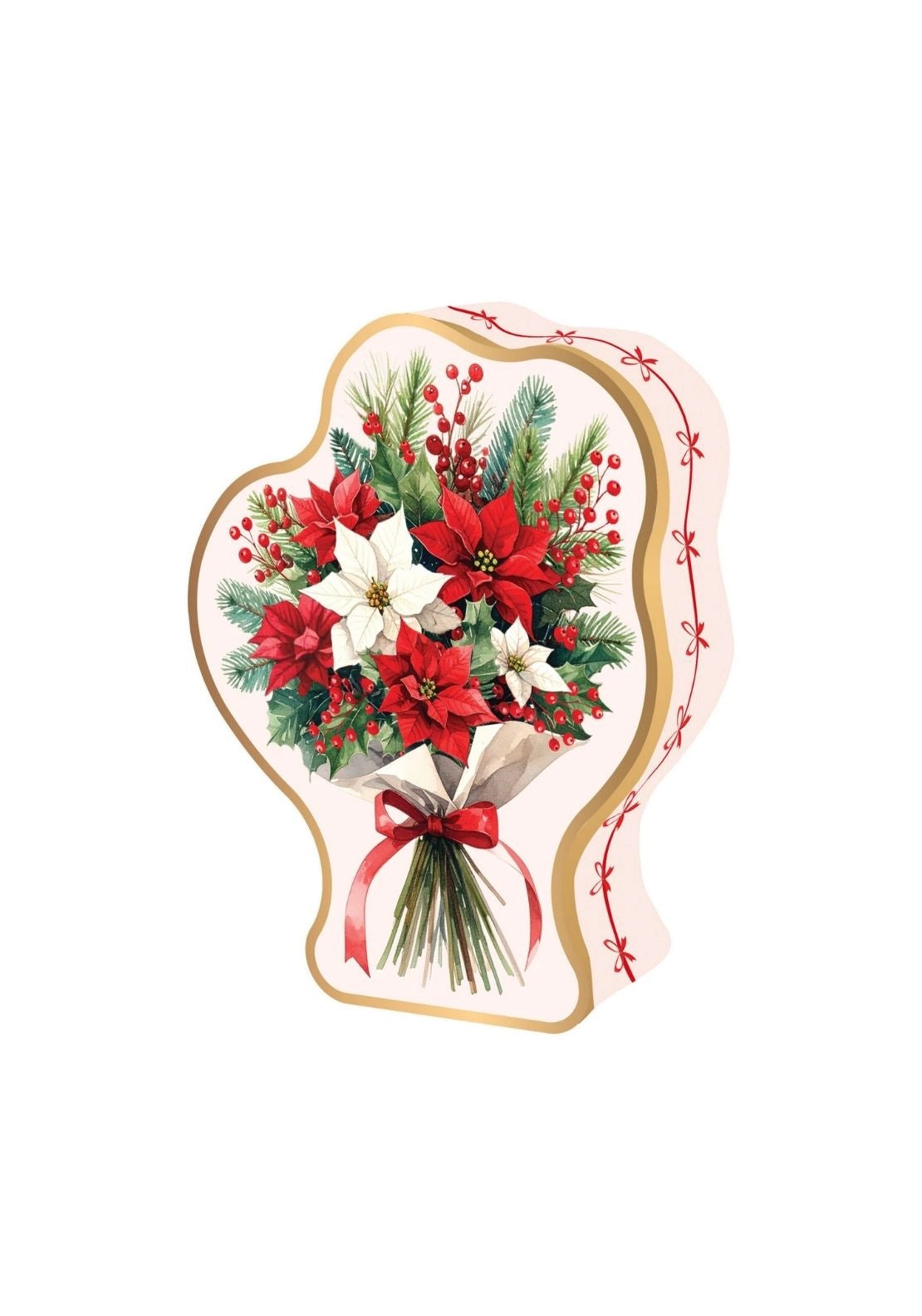 Winter Flower Tin With Cookies - Multi