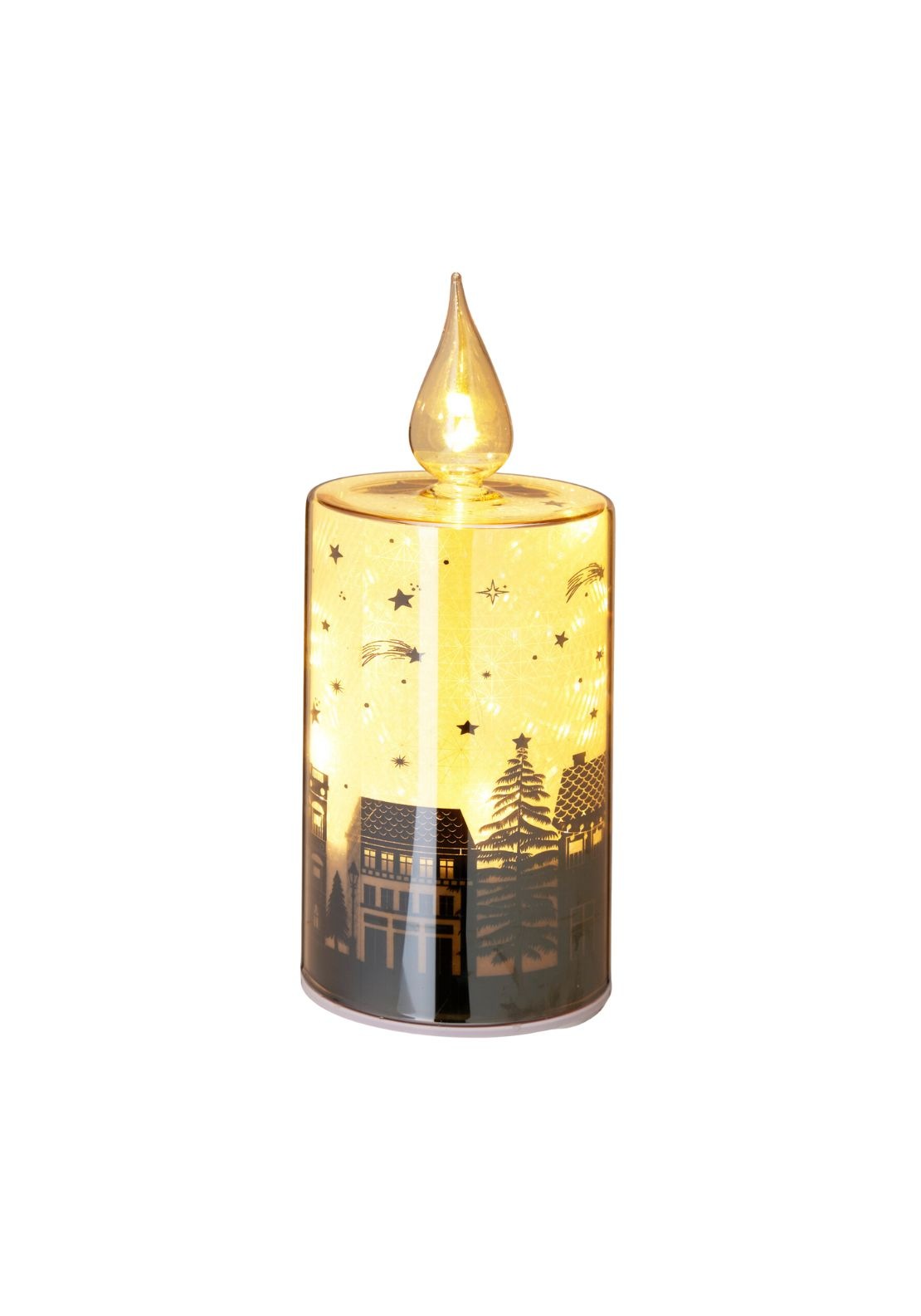LED Glass Candle