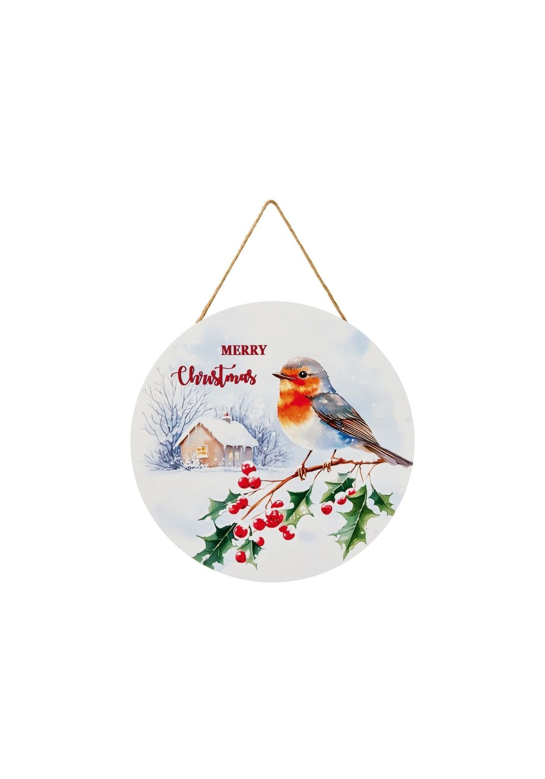 Wooden Robin Plaque Hanger - Multi
