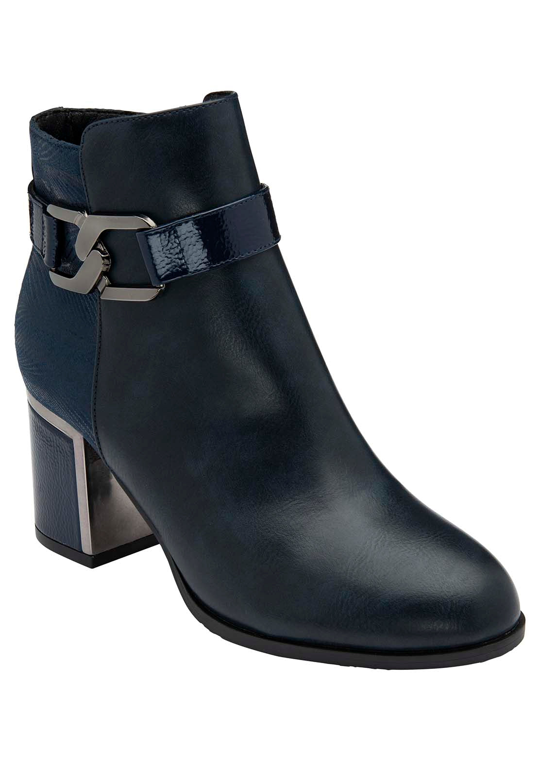 Lotus Adelaide Ladies Ankle Boot - Navy 2 Shaws Department Stores