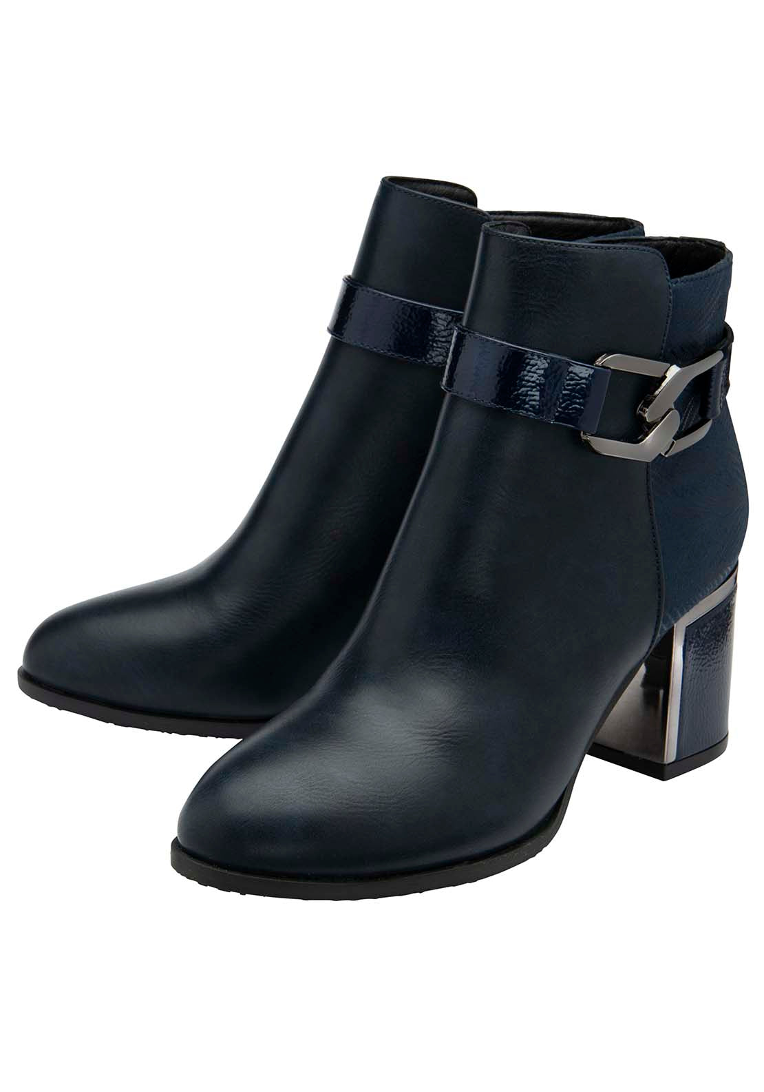 Lotus Adelaide Ladies Ankle Boot - Navy 1 Shaws Department Stores