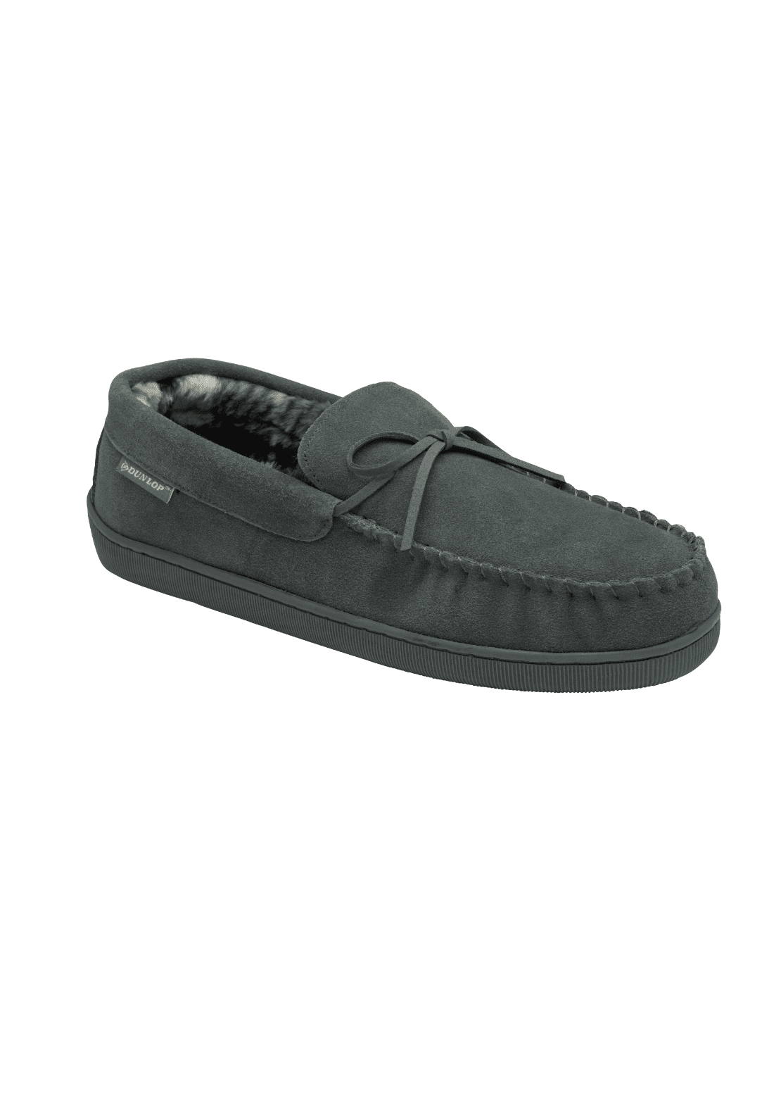 Dunlop Adrian grey slipper - Grey 2 Shaws Department Stores