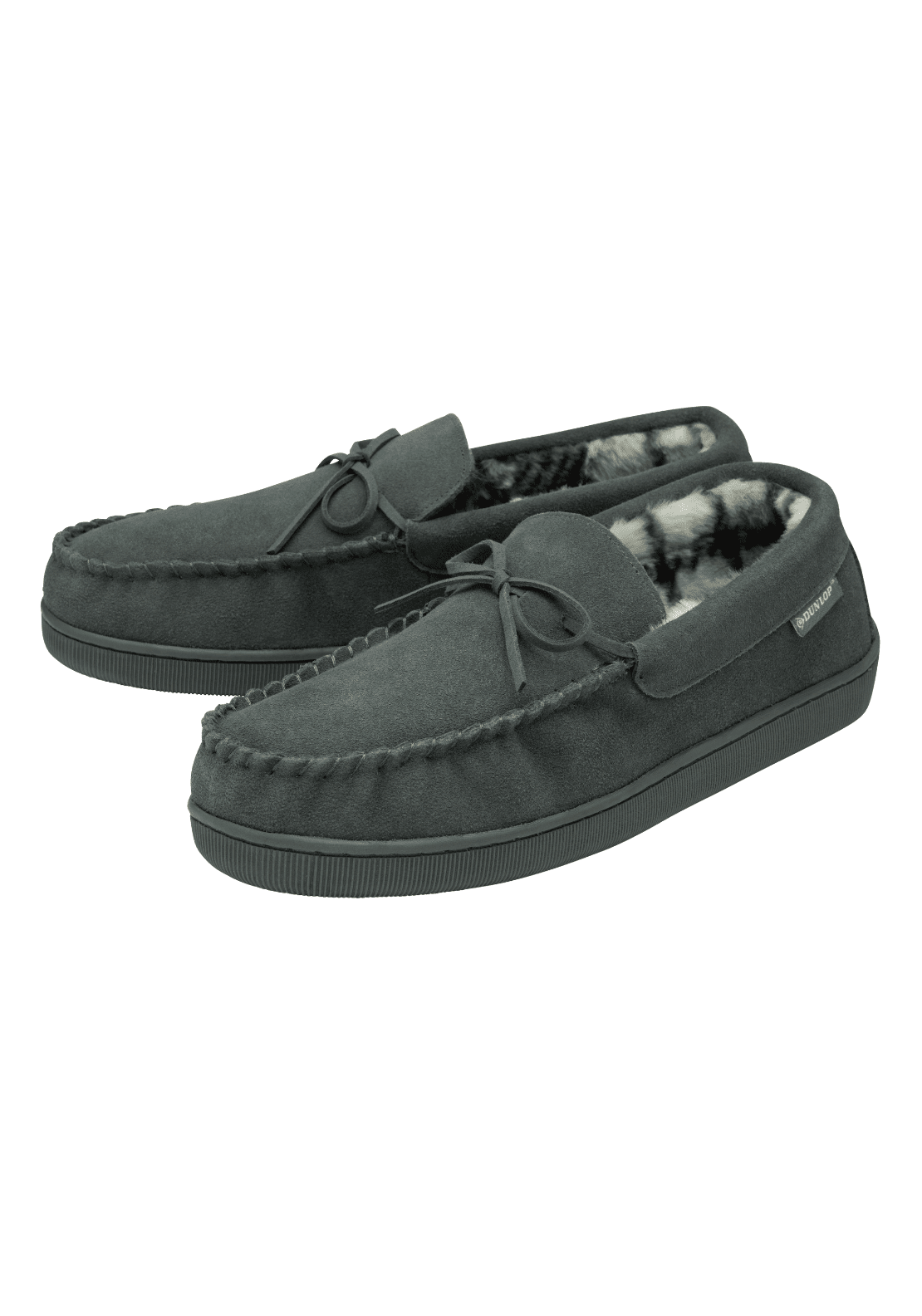 Dunlop Adrian grey slipper - Grey 1 Shaws Department Stores